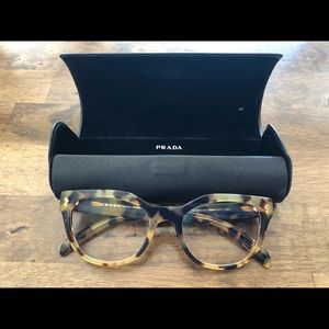 Prada tortoise shell eyeglass frames